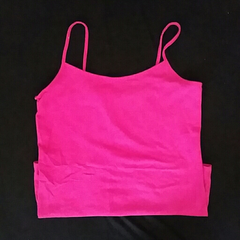 No Boundaries Pink Spaghetti Strap Tank Top